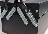 Il nero 18&quot; cassetta portautensili a mensola del piccolo metallo di 3 vassoi con 2 maniglie per immagazzinare gli strumenti