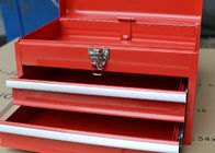 Stoccaggio portatile professionale dello strumento del mini metallo rosso a 14 pollici con la serratura/2 cassetti